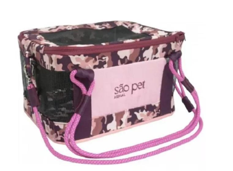 Imagem de Bolsa De Transporte Aéreo Sao Pet Gol 43x32x24cm Rosa Selva Adicionar aos favoritos