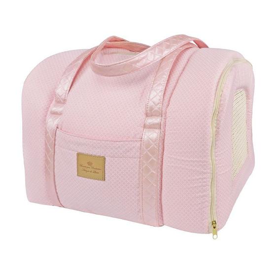 Bolsa de Transporte Bonito pra Cachorro Tecido Geométrico Rosa - Bolsa ...