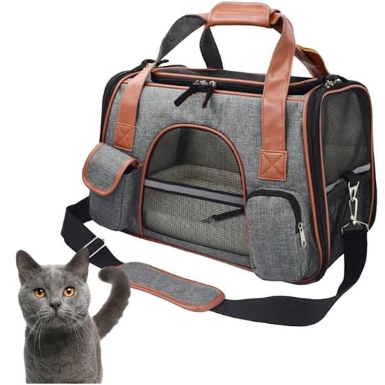 Imagem de Bolsa De Transporte Pet Avião Para Cães E Gatos Luxo rf13