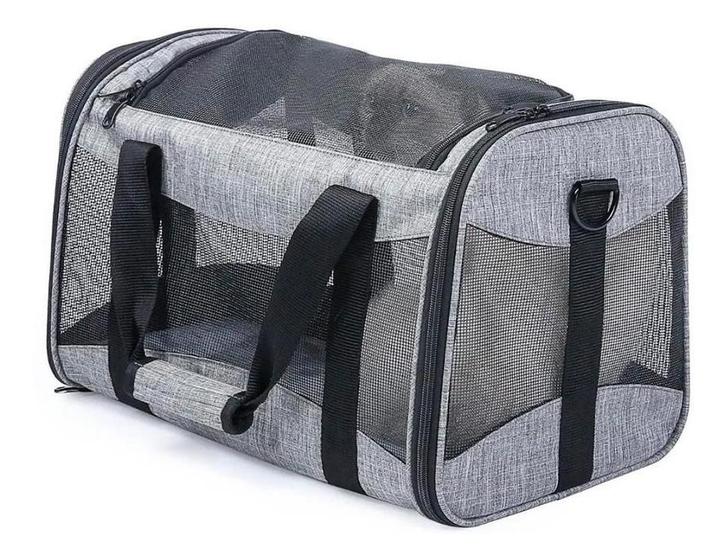 Bolsa De Transporte Pet Luxo Cães e Gatos Cinza Avião Menor preço em Bolsa De Transporte Pet Luxo Cães e Gatos Cinza Avião