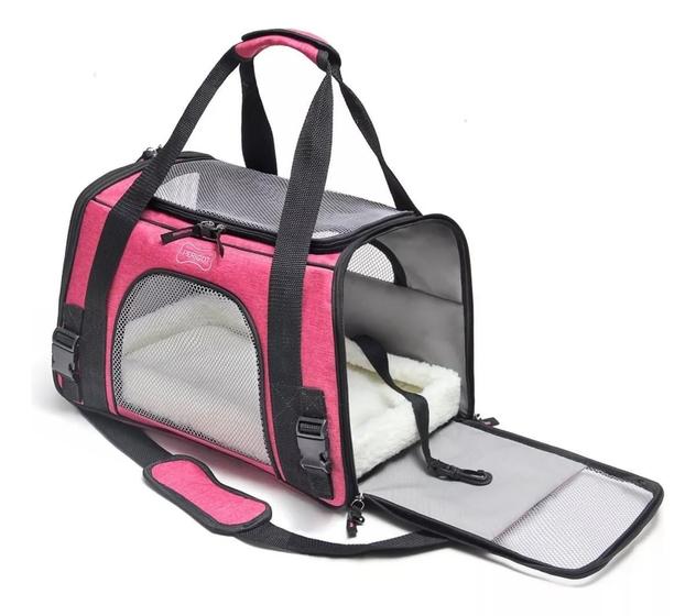 Imagem de Bolsa de Transporte Pet Viagem Para Cães Gatos Perigot Pink