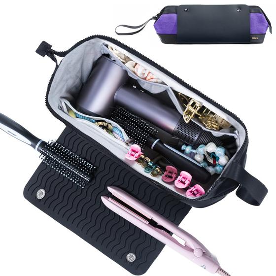 Imagem de Bolsa de Viagem para Ferramentas de Cabelo ELCUPA com Tapete Resistente ao Calor