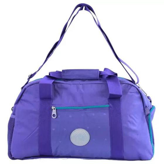 Imagem de Bolsa de Viagem Roxa Sacola de Academia Mala Rebecca Bonbon