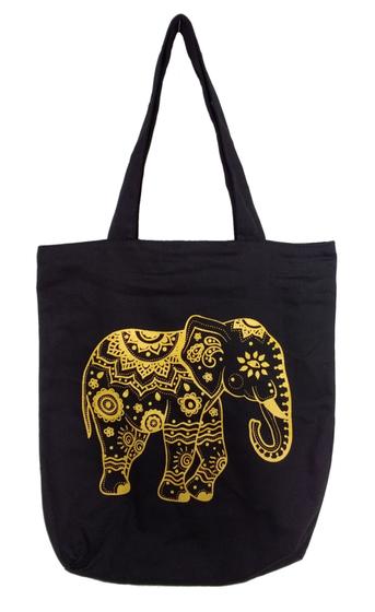 Imagem de Bolsa Elefante Indiano Ecobag Sacola Feminina 100% Algodão