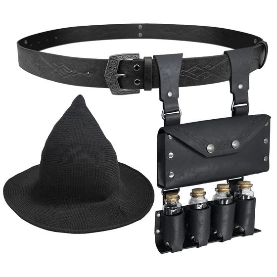 Imagem de Bolsa EpicCos Witch Hat Alchemy Belt com 4 Poções - Acessório para Fantasia