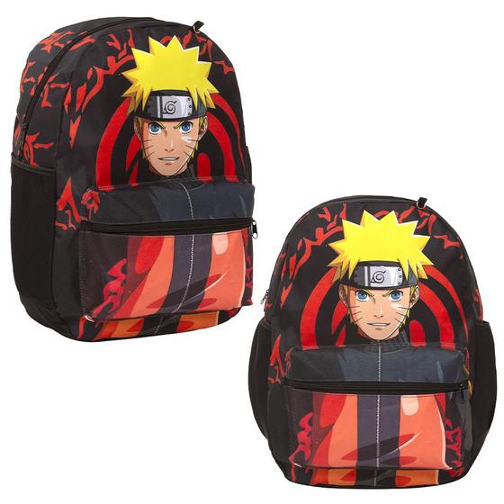 Imagem de Bolsa Escolar Masculina Grande Naruto Shippuden Costas