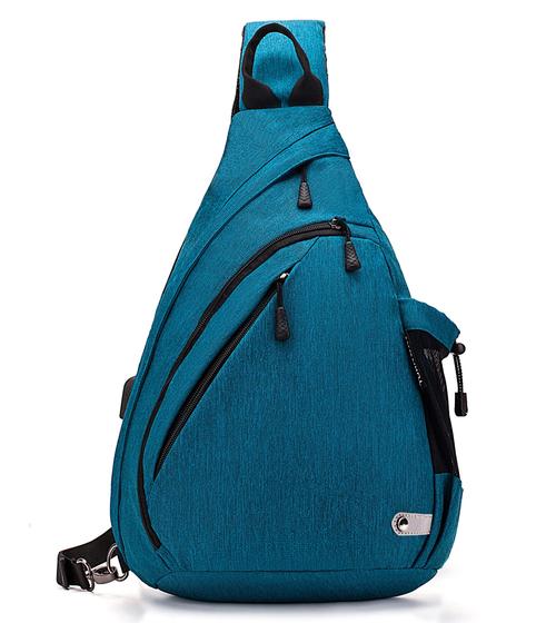 Imagem de Bolsa Estilingue TurnWay TWS-001 à Prova D'Água com Porta USB - Azul