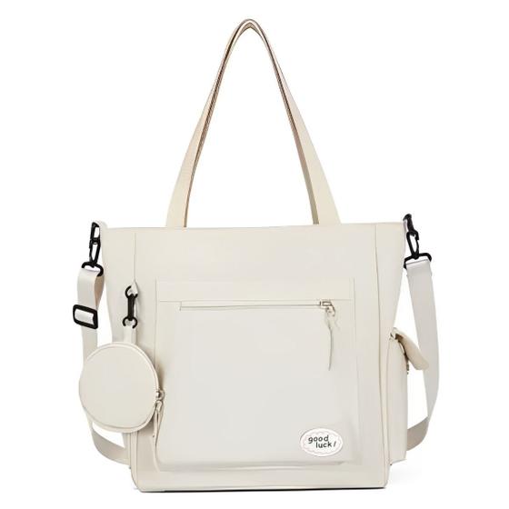 Imagem de Bolsa Feminina Alça Lateral Transversal Espaçosa Moderna Média Casual Reforçada Mochila Juvenil Volta as Aulas Dia a Dia 