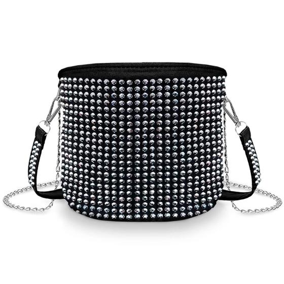 Imagem de Bolsa Feminina Brilhosa Resistente Passeio Brilhos Festas Transversal Lateral Premium Show Escolar Resistente Moderna