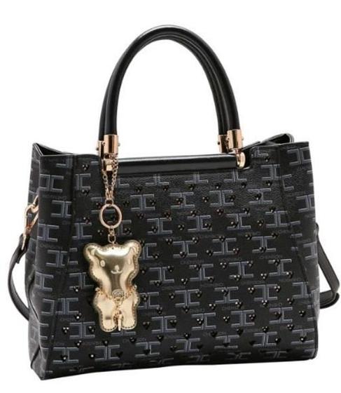 Imagem de Bolsa Feminina Chenson Cristal Strass Monograma Preto