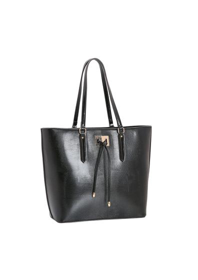 Imagem de Bolsa Feminina Chenson Lagarto Perolado Tote 3483915 Preto