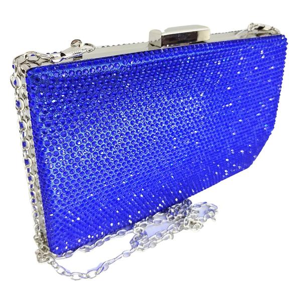 Imagem de Bolsa feminina clutch brilho pedraria strass festa premium 