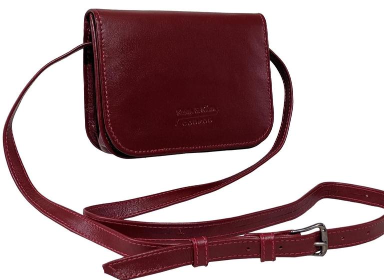 Imagem de Bolsa Feminina Em Couro Legitimo Deliciada Transversal Alça Ajustavel Pequena