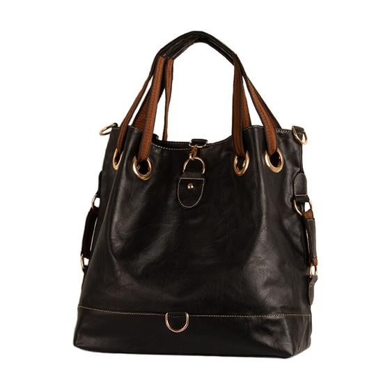 Imagem de Bolsa Feminina Estilo Saco Grande Luxo Casual Moderna Maxi Ombro eTransversal Detalhes Dourados