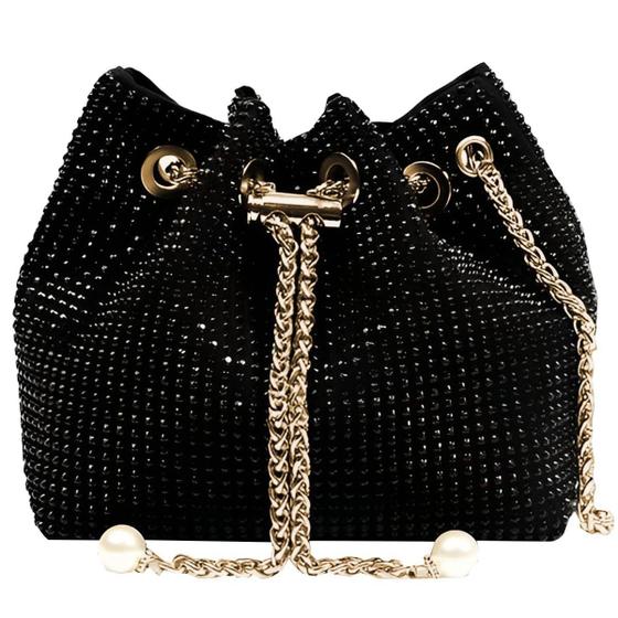 Imagem de Bolsa Feminina Estilosa Média Luxo Espaçosa Show Brilhosa Top Original Menina Festas Resistente Envio Imediato Brilhante