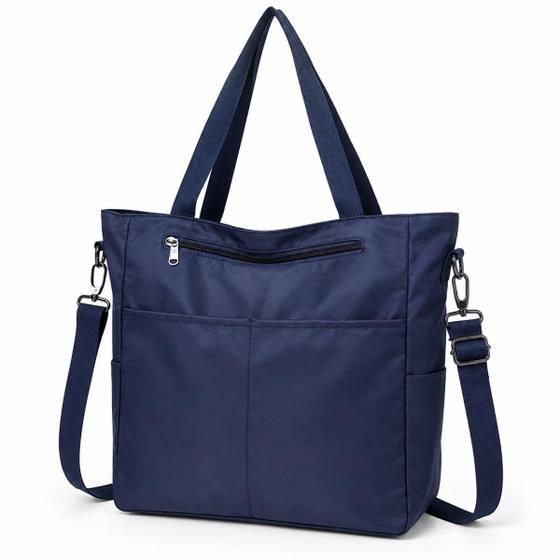 Bolsa Feminina Grande Nylon Resistente Impermeável Com Alça Transversal e Ombro Ajustável Escolar