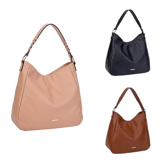 Imagem de Bolsa Feminina Hobo Estilo Saco Grande Luxo Casual Moderna