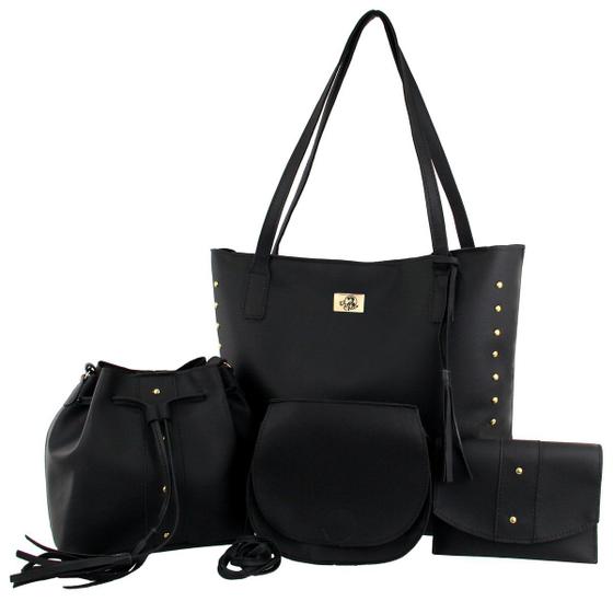 Bolsa Feminina Kit 4 Peças Sacola Média e Nécessaire Menor preço em Bolsa Feminina Kit 4 Peças Sacola Média e Nécessaire