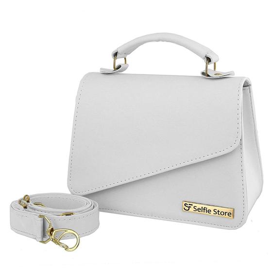 Imagem de Bolsa Feminina  Lolita: Pequena de Mão e Tiracolo Transversal com Detalhe em Metal SF.