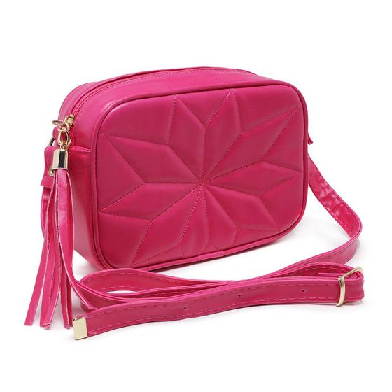 Imagem de Bolsa Feminina Matelasse Transversal Tiracolo Pink