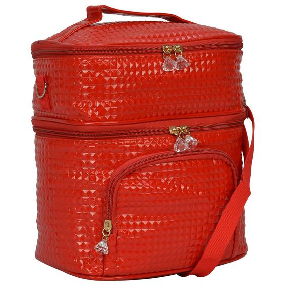 Imagem de Bolsa Feminina Necessaire Térmica Vinil Vermelho CBRN17522