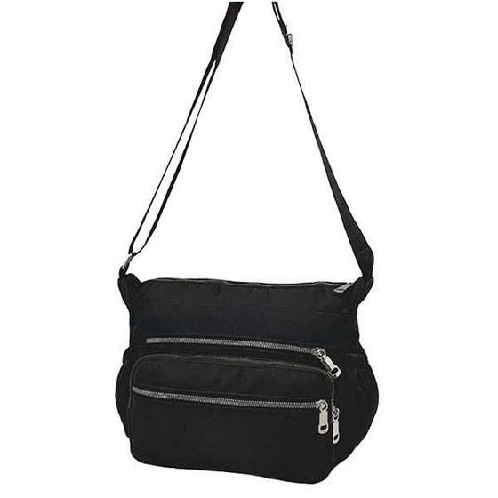 Imagem de Bolsa Feminina Nylon Transversal + Ff11114-A Preto