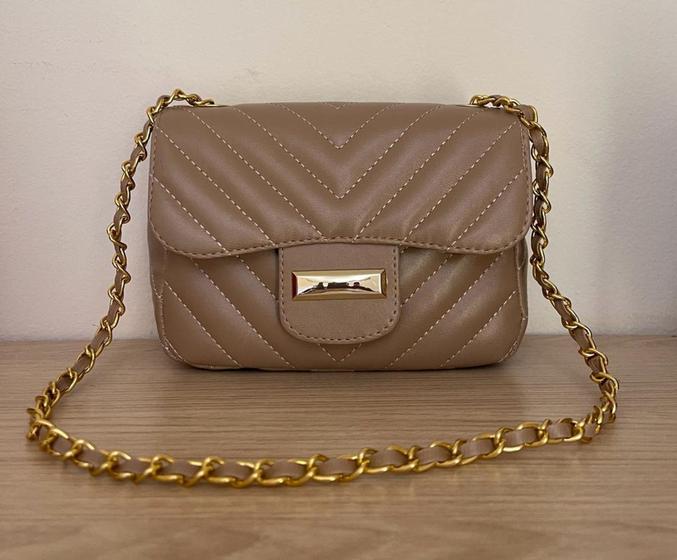 Bolsa feminina pequena ombro tiracolo transversal alça corrente - Manu ...