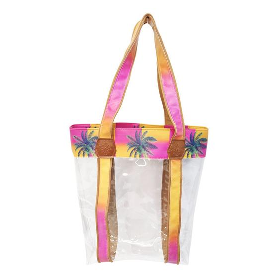 Imagem de Bolsa Feminina Praia Transparente Impermeável Coqueiro Magicc Bolsas