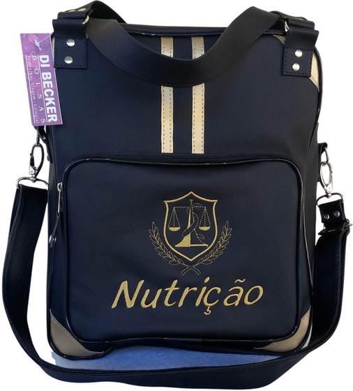 Bolsa Feminina Preta Personalizada Nutrição - Di Becker Bolsas - Bolsas ...