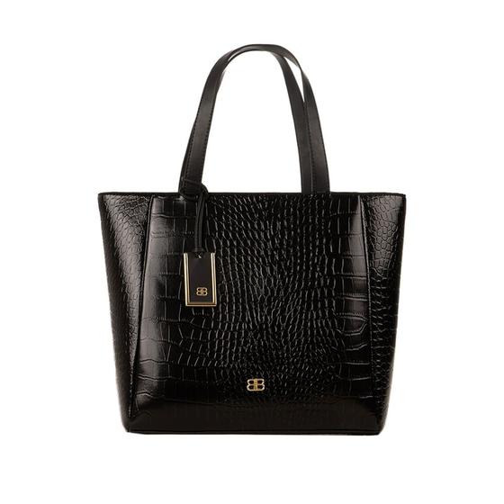 Bolsa Feminina Rafitthy Croco Tiracolo Grande Preto Menor preço em Bolsa Feminina Rafitthy Croco Tiracolo Grande Preto
