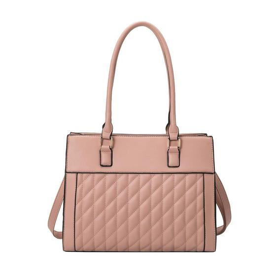 Imagem de Bolsa Feminina Rosé Grande PU com Alça Fuseco