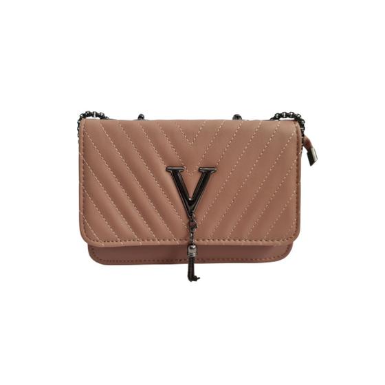 Imagem de Bolsa feminina tiracolo transversal  aba alça corrente tote pequena