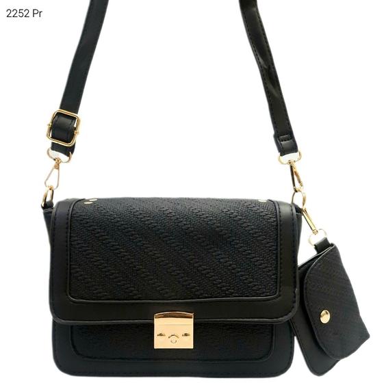 Imagem de Bolsa Feminina Transversal com Divisões e Porta Moedas 2252