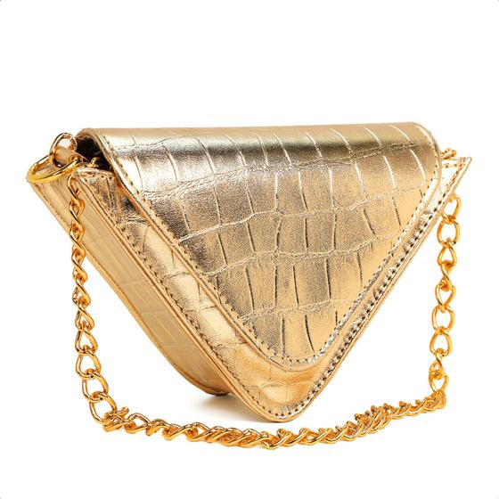 Imagem de Bolsa Feminina Transversal Mini Bag Pequena Metalizado Lançamento
