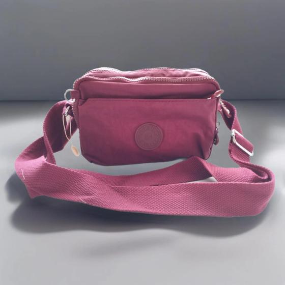 Imagem de Bolsa Feminina Transversal Nylon para passeios tiracolo estilo Kipling 5 aberturas de ziper 22x15cm  - 20172