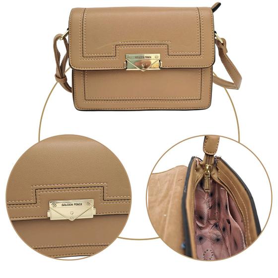 Imagem de Bolsa feminina transversal tiracolo pequena - golden fenix