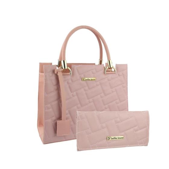 Imagem de Bolsa Feminina Transversal Tote Grande Casual + Carteira Kit