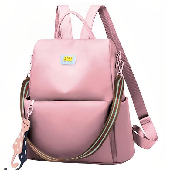 Imagem de Bolsa Feminina Vira Mochila Moda Blogueira Original Multifuncional Juvenil Moderna 2 em1 Alça Regulavel Tecido Reforçado