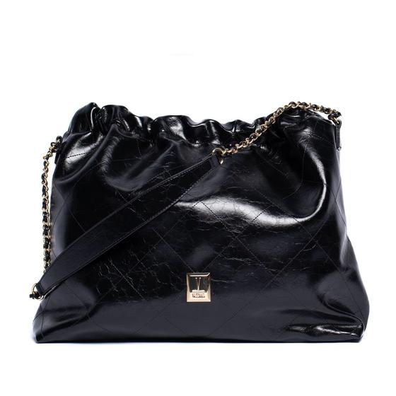 Imagem de Bolsa Feminina Vizzano Saco Craquelê Preto