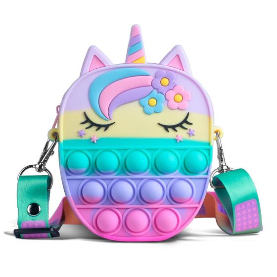 Imagem de Bolsa Fidget Sichy Pop Bag It - Brinquedo Pop It com Unicórnio