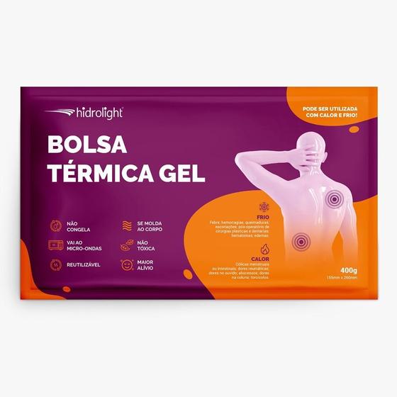 Imagem de Bolsa Gel Térmica Compressa Dores Cólicas 400g Quente E Frio