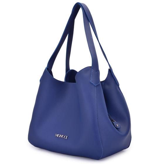 Imagem de Bolsa grande de ombro feminina forrada fechamento com zíper com repartição Moncci Munique