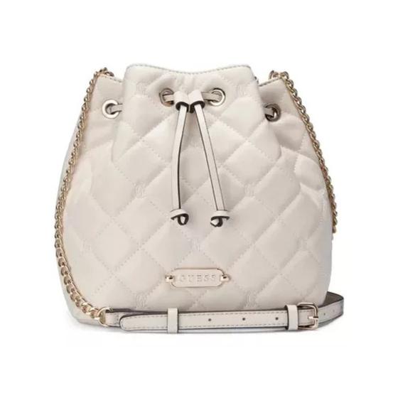 Bolsa Guess Quincey Bucket Off White