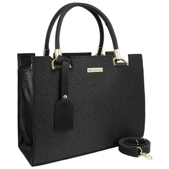 Imagem de Bolsa Handbag Alice Monteiro com Ziper e Alças Fixas e Transversal Removivel