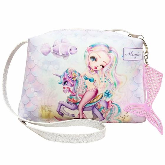 Imagem de Bolsa Infantil Menina Sereia Com Unicórnio Magicc Bolsas MI-062