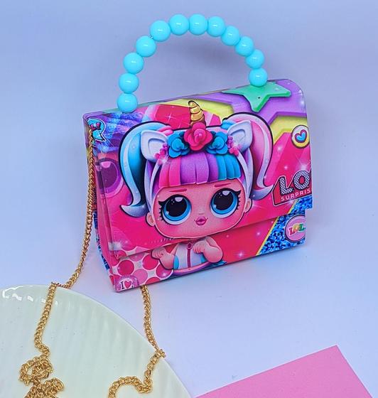Imagem de Bolsa Infantil Mini Bang Princesa Disney Silicone Alça de Corrente De Mão Perólas Pequena Crianças Frozen Minnie Lol