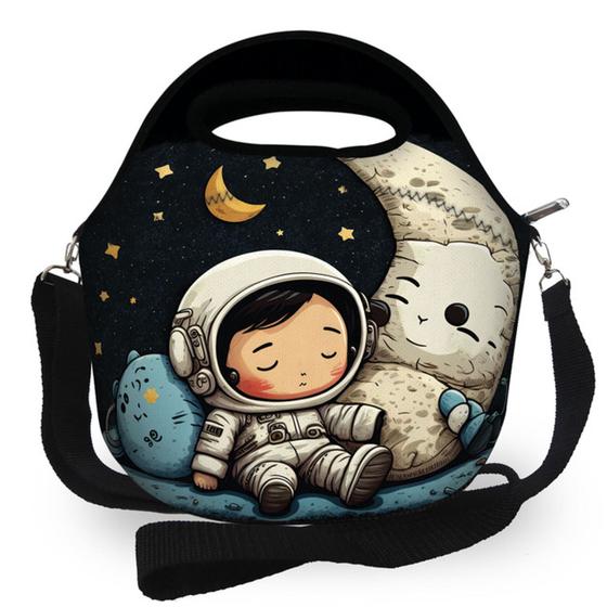 Imagem de Bolsa Lancheira Escolar Infantil Térmica - Astronauta Lua