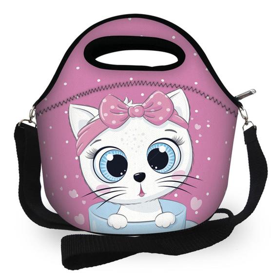 Imagem de Bolsa Lancheira Escolar Infantil Térmica - Gatinha