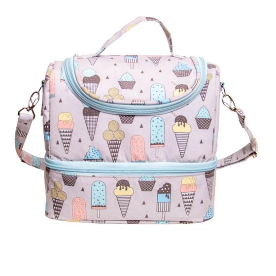 Bolsa Lancheira Térmica com 2 Compartimentos tema SORVETE - HAPPYBEE ...