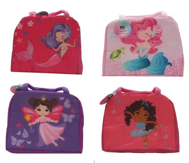 Imagem de Bolsa Lancheira Térmica Escolar Infantil Menina Feminina